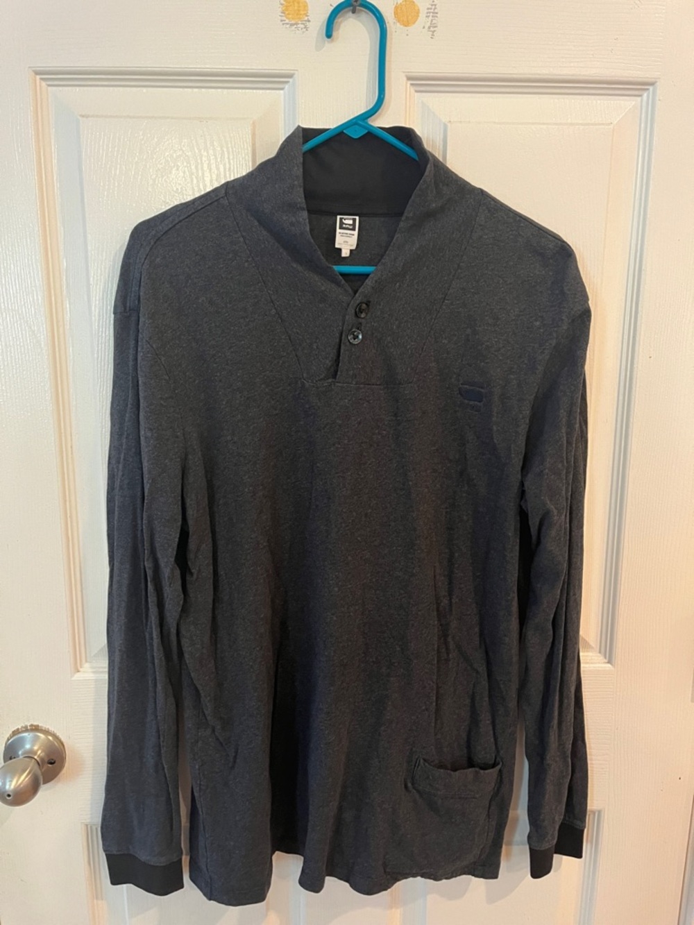 G-Star Raw Dark Gray Henley Pullover
